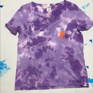 NWOT PINK Purple Tie Dye Clemson Shirt